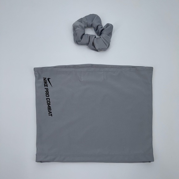 Reworked 1/1 Nike Tube Top and Scrunchie Set Gray XS - Picture 2 of 3